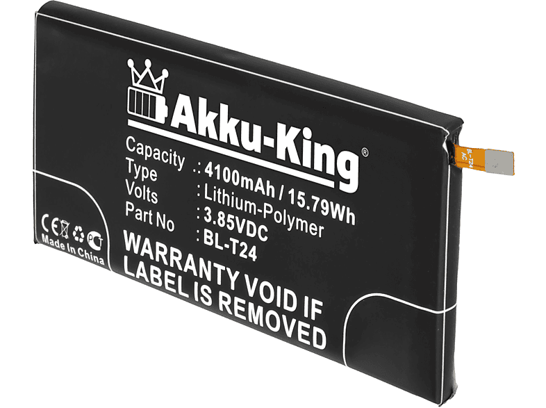 BL-T24 4100mAh 3.85 AKKU-KING kompatibel Handy-Akku, Akku Volt, mit Li-Polymer LG