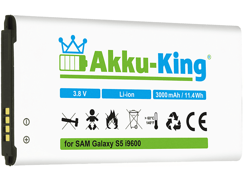 AKKU-KING Akku kompatibel mit 3000mAh Li-Ion Volt, EB-B900BE Samsung Handy-Akku, 3.8