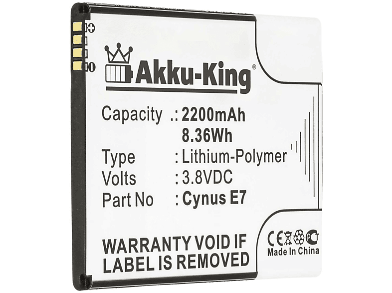 2200mAh Akku E7 3.8 Handy-Akku, Volt, Li-Ion Mobistel mit kompatibel AKKU-KING Cynus