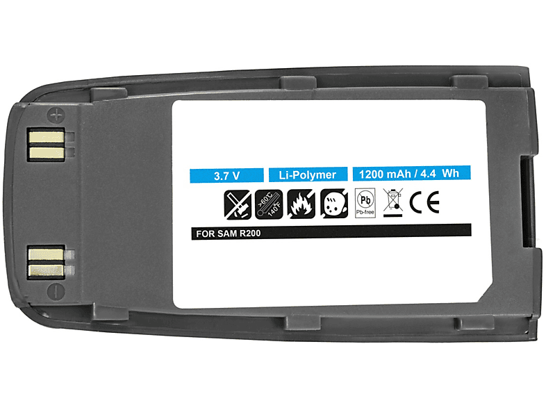 AKKU-KING Akku kompatibel mit Samsung SGH-R200 anthrazit Li-Polymer Handy-Akku, 3.7 Volt, 1200mAh