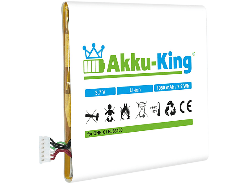 AKKU-KING Akku kompatibel mit HTC BJ83100 Li-Ion Handy-Akku, 3.7 Volt, 1950mAh