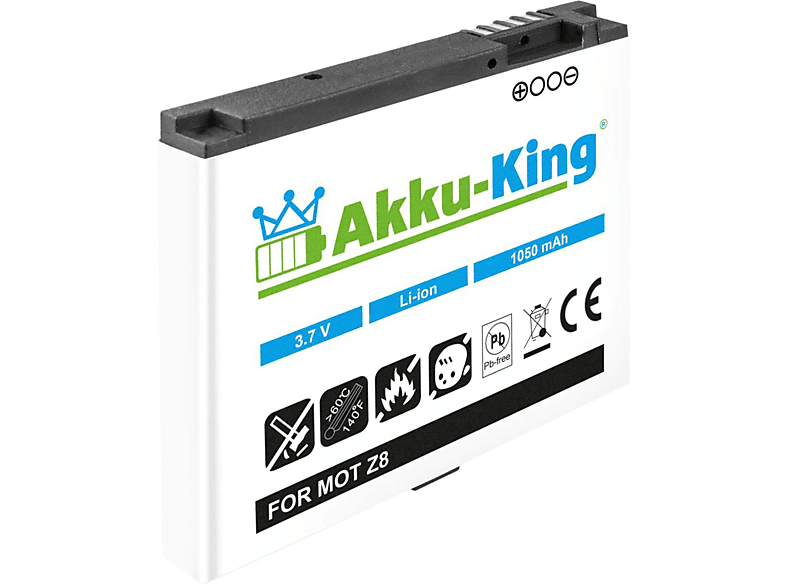 AKKU-KING Akku kompatibel mit Motorola Li-Ion Handy-Akku, 3.7 BK70 Volt, 1050mAh
