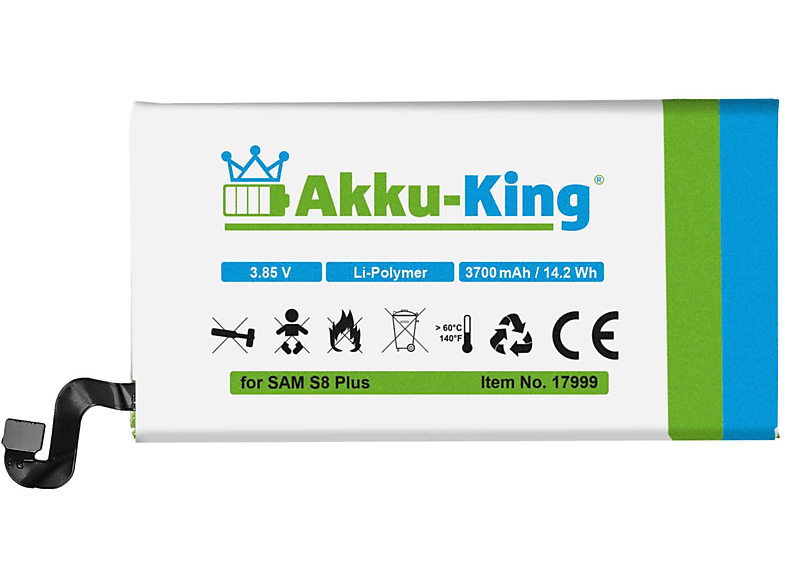 3.85 mit Volt, Handy-Akku, kompatibel Li-Polymer Samsung EB-BG955ABE AKKU-KING Akku 3700mAh