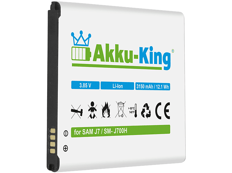 AKKU-KING 3.85 Volt, Akku Li-Ion mit Handy-Akku, EB-BJ700BBC Samsung 3150mAh kompatibel