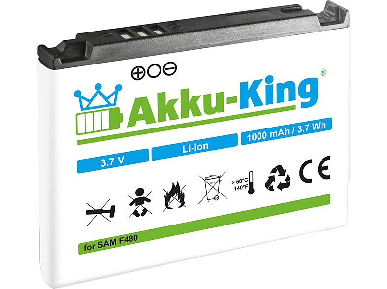 AKKU-KING Akku kompatibel mit 3.7 Handy-Akku, AB553446CE Samsung Volt, 1000mAh Li-Ion
