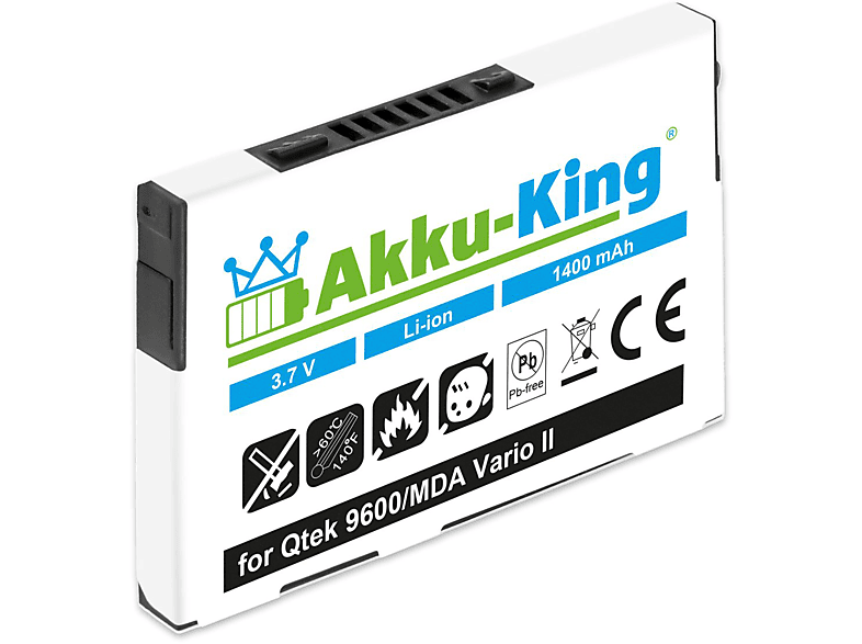 3.7 kompatibel Akku 1400mAh Li-Ion AKKU-KING Volt, Qtek HTABB1 mit Handy-Akku,