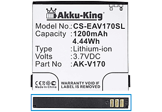 AKKU-KING Akku kompatibel mit Emporia AK-V170 Li-Ion Handy-Akku, 3.7 Volt, 1200mAh