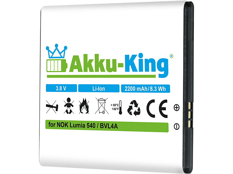 3.8 BV-L4A Akku kompatibel Li-Ion Handy-Akku, 2200mAh AKKU-KING Volt, Nokia mit