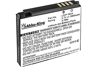 AKKU-KING Akku kompatibel mit LG LGIP-580A Li-Ion Handy-Akku, 3.7 Volt, 1000mAh