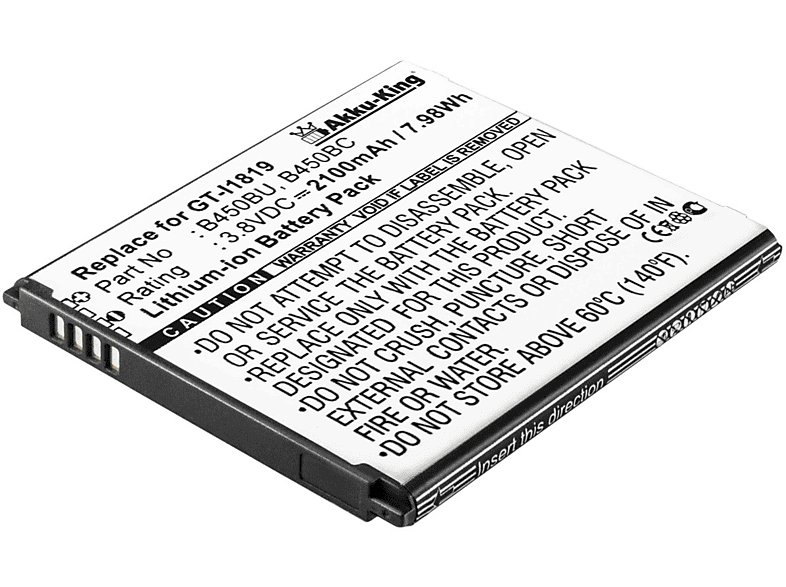 mit Volt, 3.8 B450BC 2100mAh AKKU-KING kompatibel Handy-Akku, Samsung Li-Ion Akku