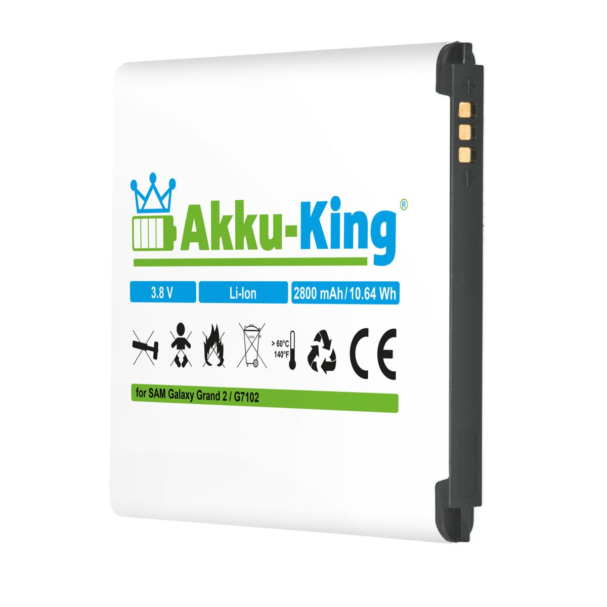 2800mAh 3.8 Samsung kompatibel mit EB665468LU Akku Li-Ion Handy-Akku, AKKU-KING Volt,
