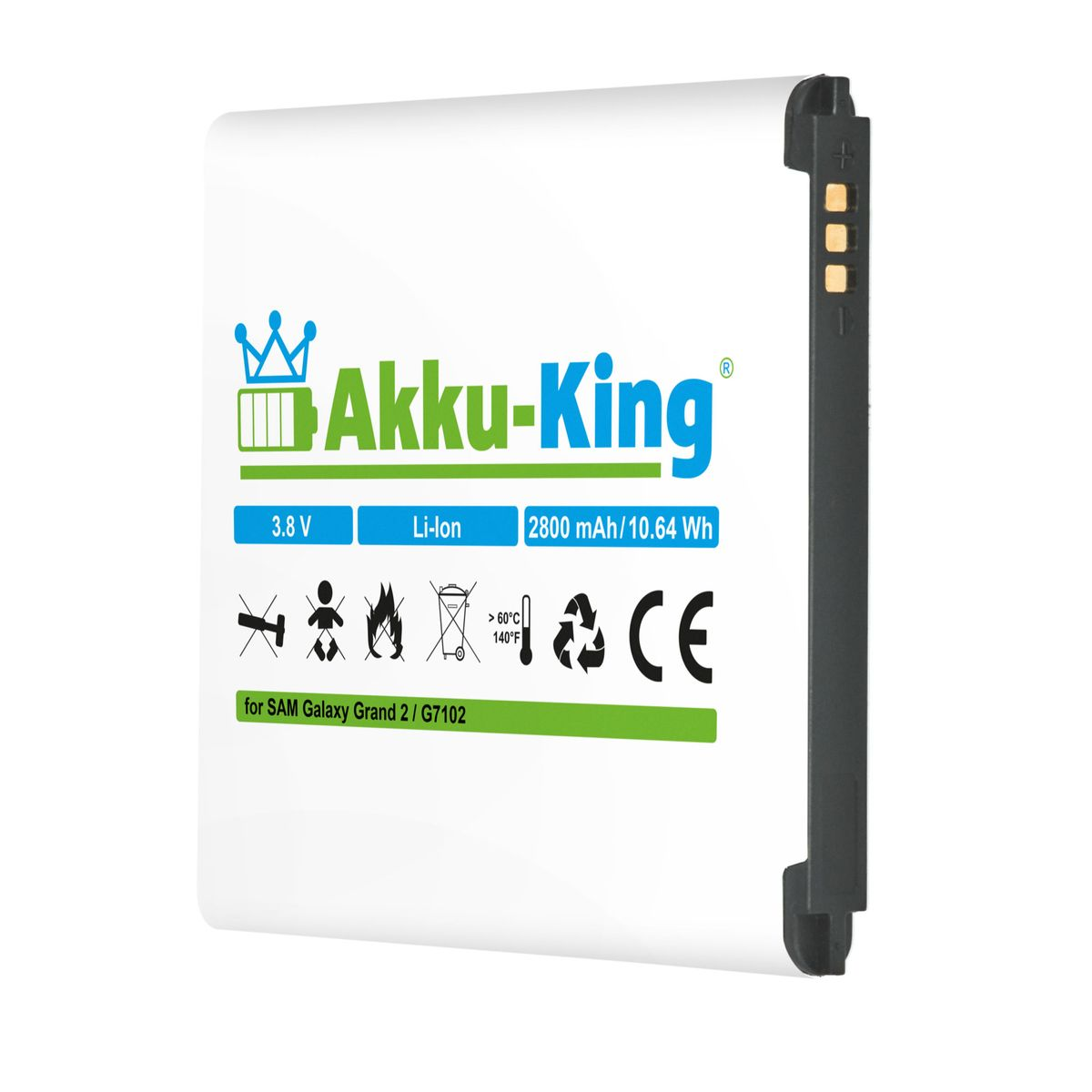 2800mAh EB665468LU Akku Li-Ion mit 3.8 AKKU-KING Volt, kompatibel Handy-Akku, Samsung