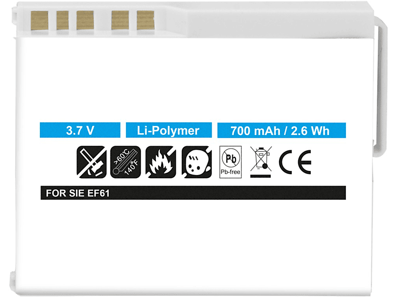 AKKU-KING Akku kompatibel Handy-Akku, Siemens 700mAh Li-Polymer 3.7 EBA-162 Volt, mit