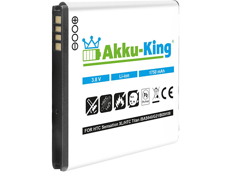 AKKU-KING Akku kompatibel mit HTC BA S640 Li-Ion Handy-Akku, 3.8 Volt ...