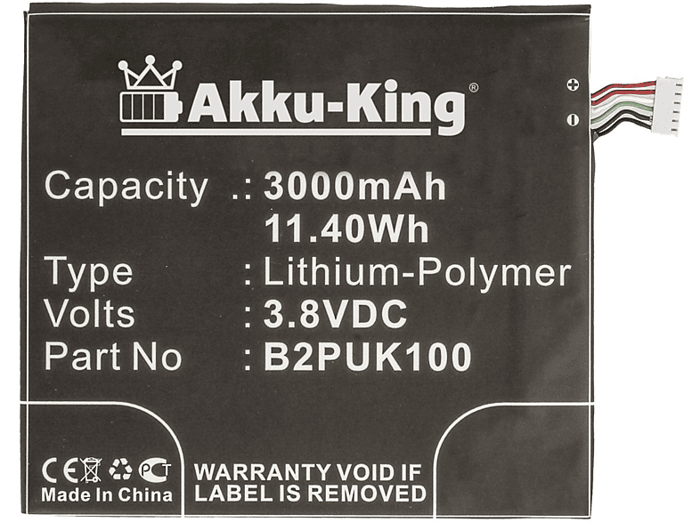 AKKU-KING Akku kompatibel mit HTC B2PUK100 Li-Polymer Handy-Akku, 3.8 Volt, 3000mAh