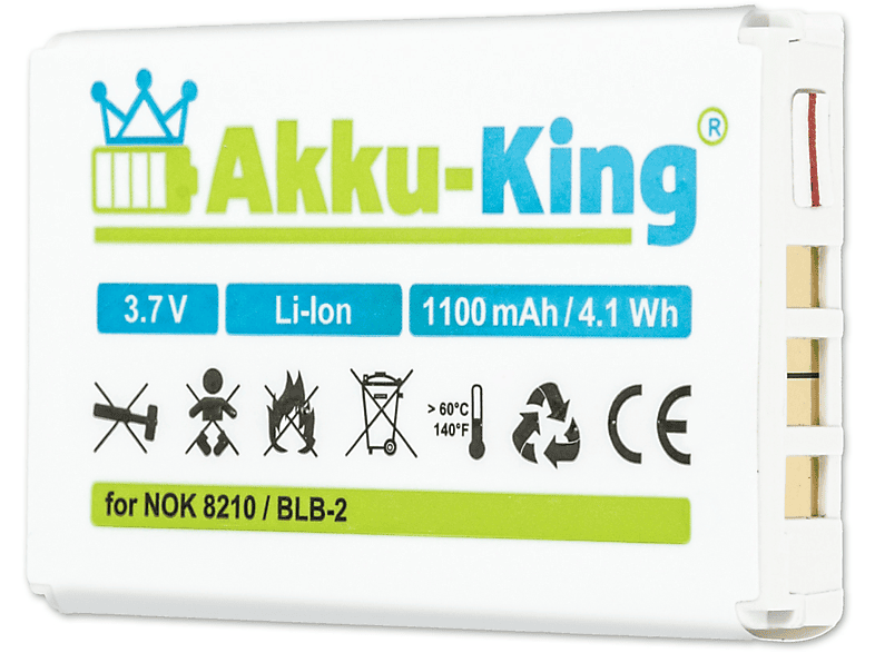 AKKU-KING Akku kompatibel mit Li-Ion 3.7 Olympic Kamera-Akku, BLB-2 Volt, 1100mAh