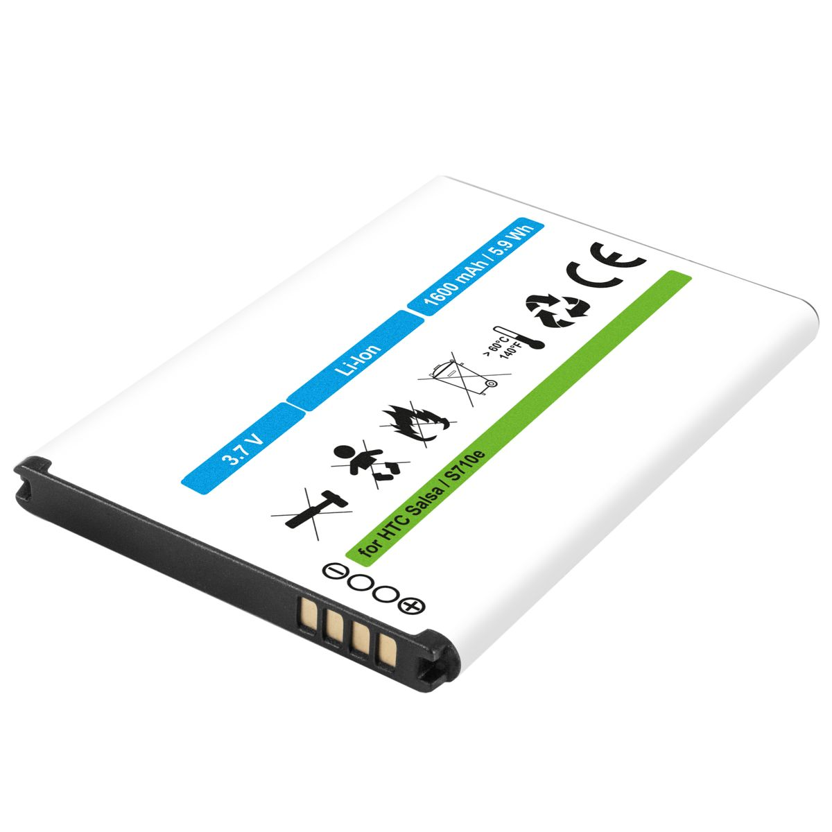 AKKU-KING HTC Li-Ion mit BA Akku kompatibel 1650mAh Volt, 3.7 S580 Handy-Akku,