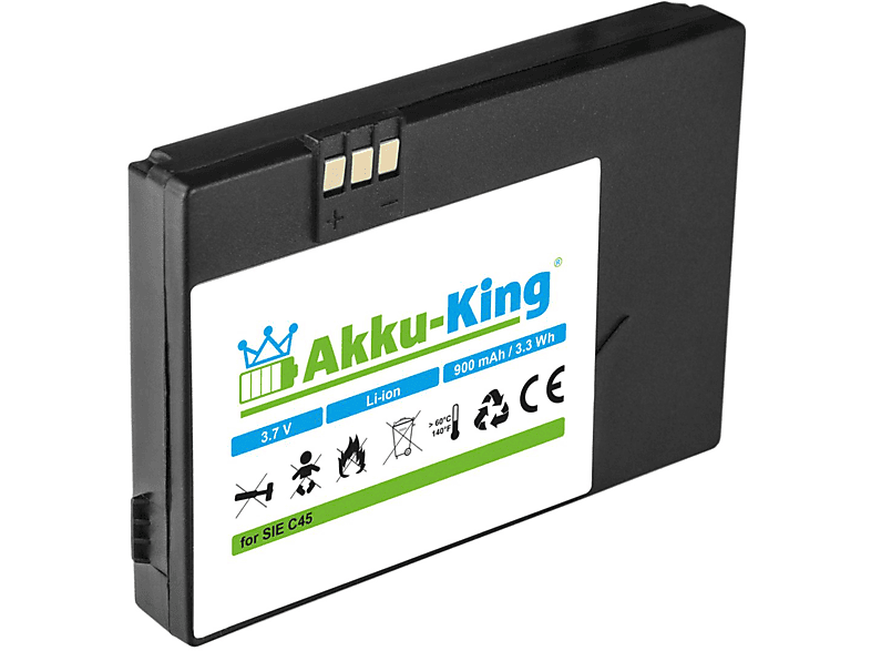 Volt, Handy-Akku, Siemens 900mAh AKKU-KING kompatibel 3.7 Akku Li-Ion mit V30145-K1310-X213