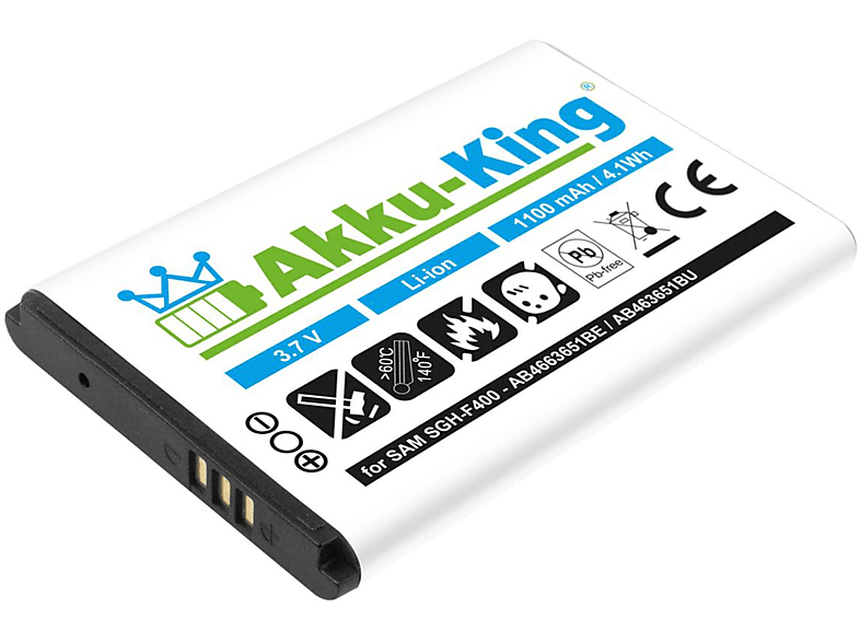 AB463651BE Samsung AKKU-KING mit Li-Ion 1050mAh Akku 3.7 Handy-Akku, kompatibel Volt,