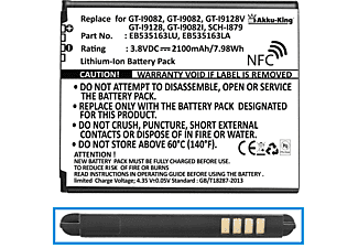 AKKU-KING Akku kompatibel mit Samsung EB535163LA NFC Li-Ion Handy-Akku, 3.8 Volt, 2100mAh