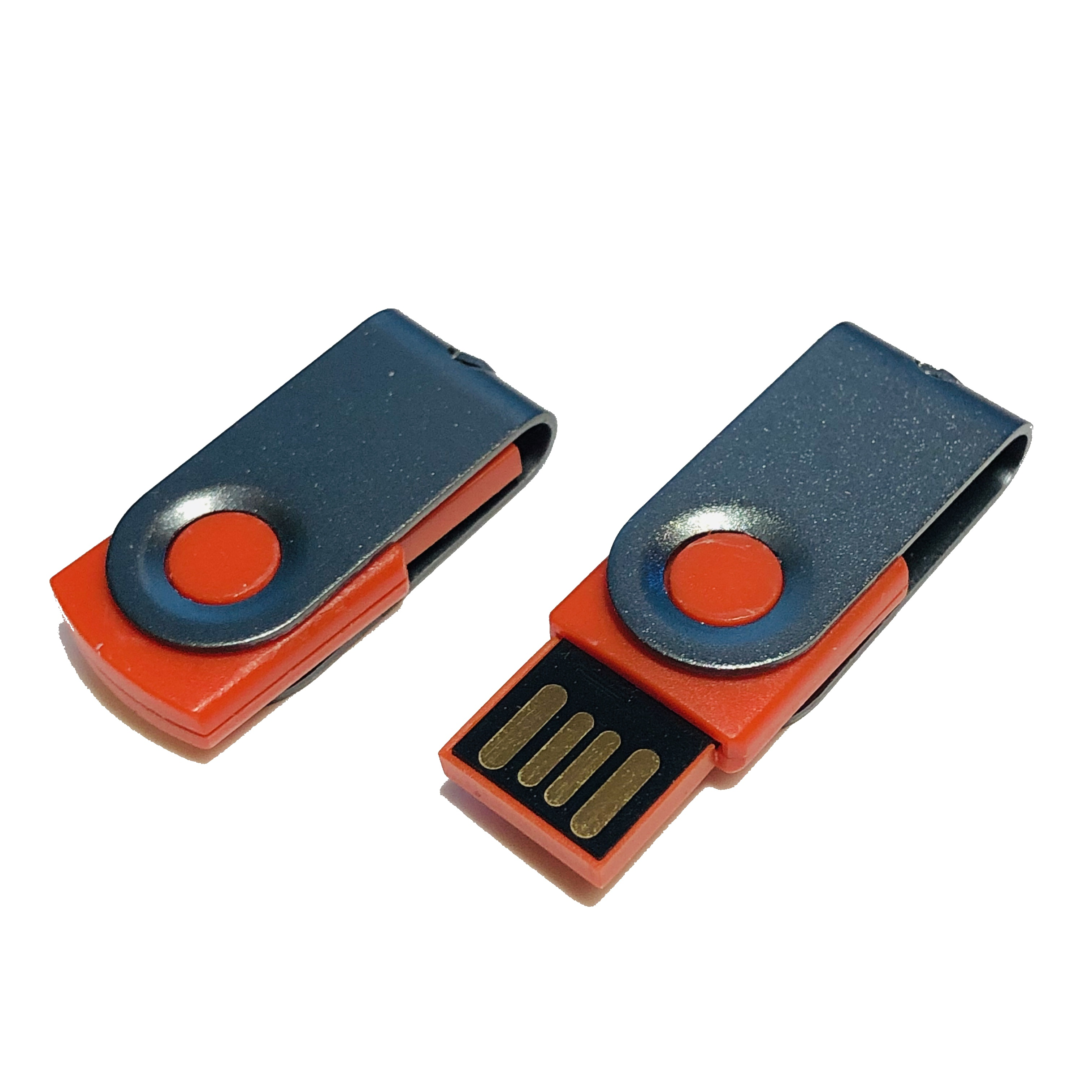 USB GERMANY ® MINI-SWIVEL USB-Stick 4 (Rot-Graumetall, GB)