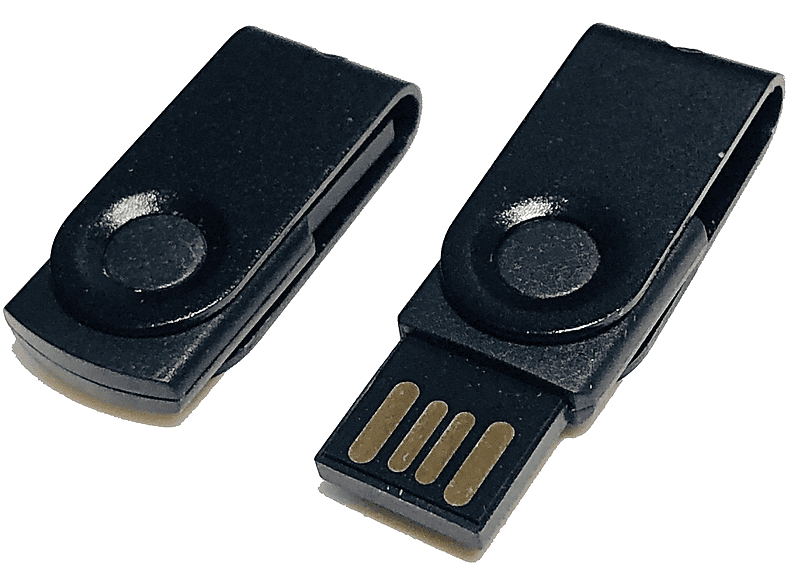 64 GB) GERMANY ® USB USB-Stick (Schwarz-Schwarz, MINI-SWIVEL