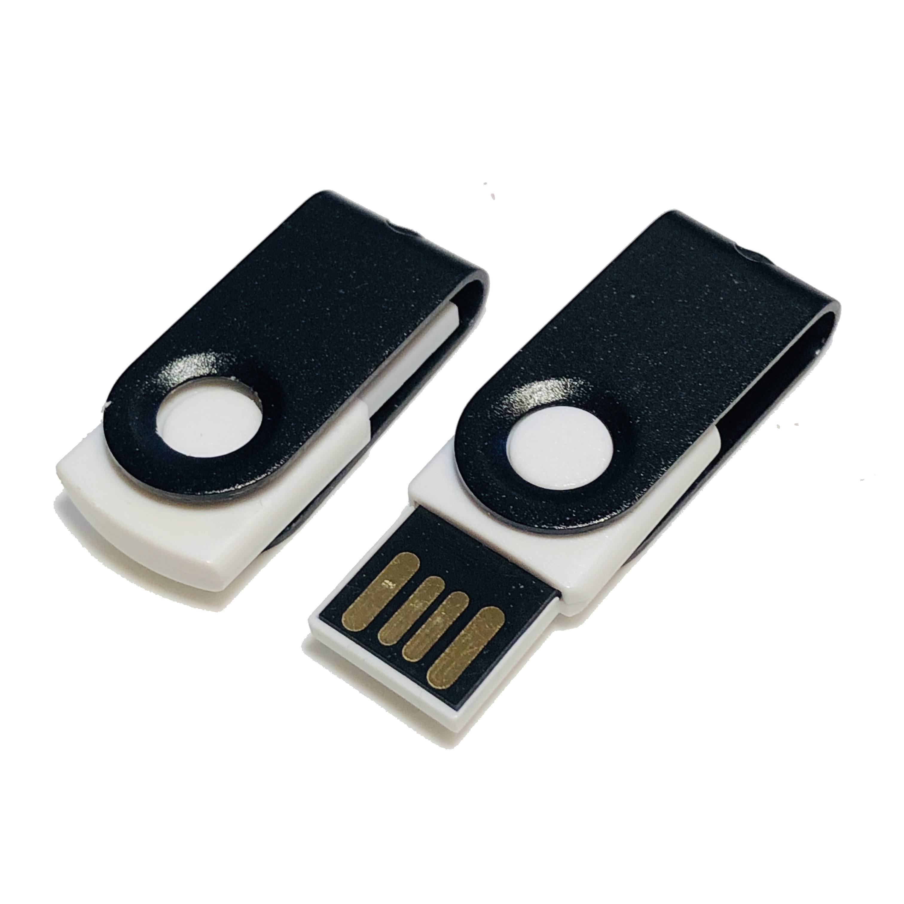 USB-Stick (Weiß-Schwarz, MINI-SWIVEL 128 ® GERMANY GB) USB