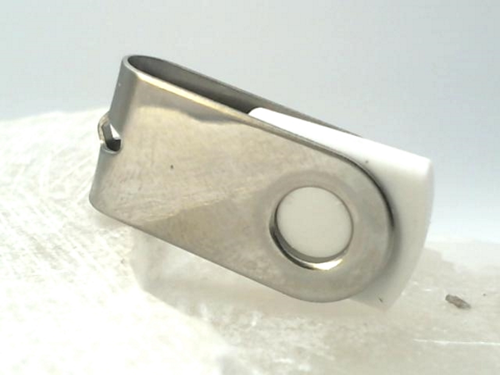 USB GERMANY ® MINI-SWIVEL USB-Stick (Weiß-Chrome, 1 GB)