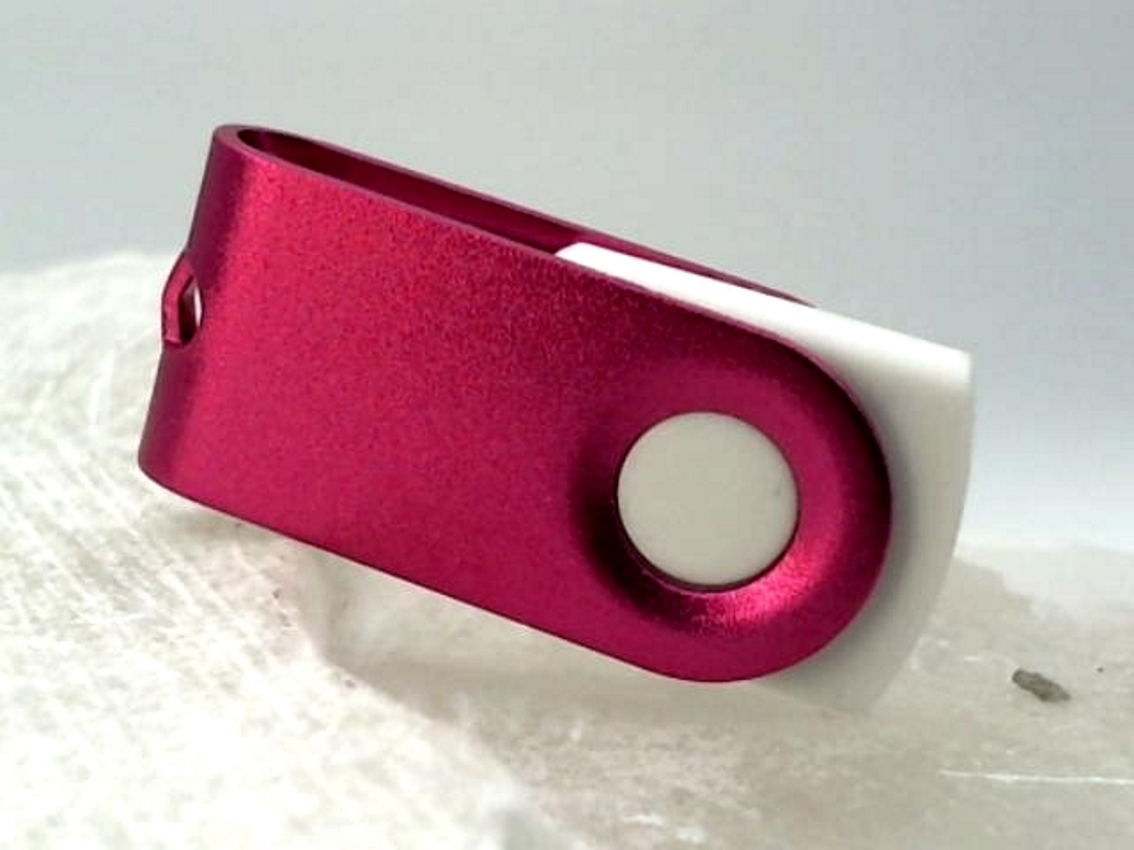 USB MINI-SWIVEL GB) ® GERMANY USB-Stick 128 (Weiß-Pink,