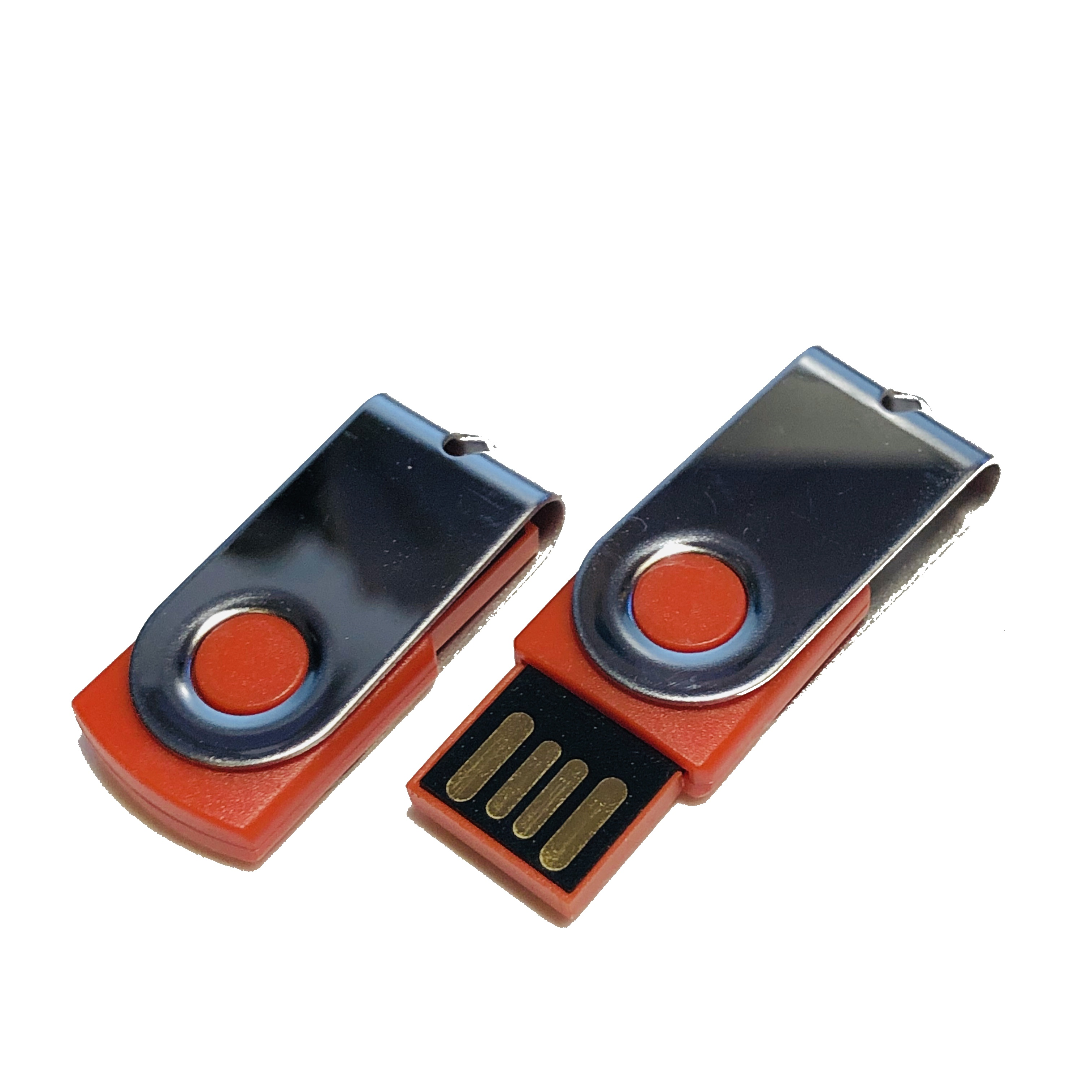 USB GERMANY ® MINI-SWIVEL USB-Stick 16 (Rot-Chrome, GB)