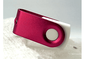 USB GERMANY ® MINI-SWIVEL USB-Stick (Weiß-Pink, 32 GB)