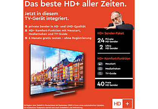 TELEFUNKEN D55U660B1CW LED TV (Flat, 55 Zoll / 139 cm, UHD 4K, SMART TV)