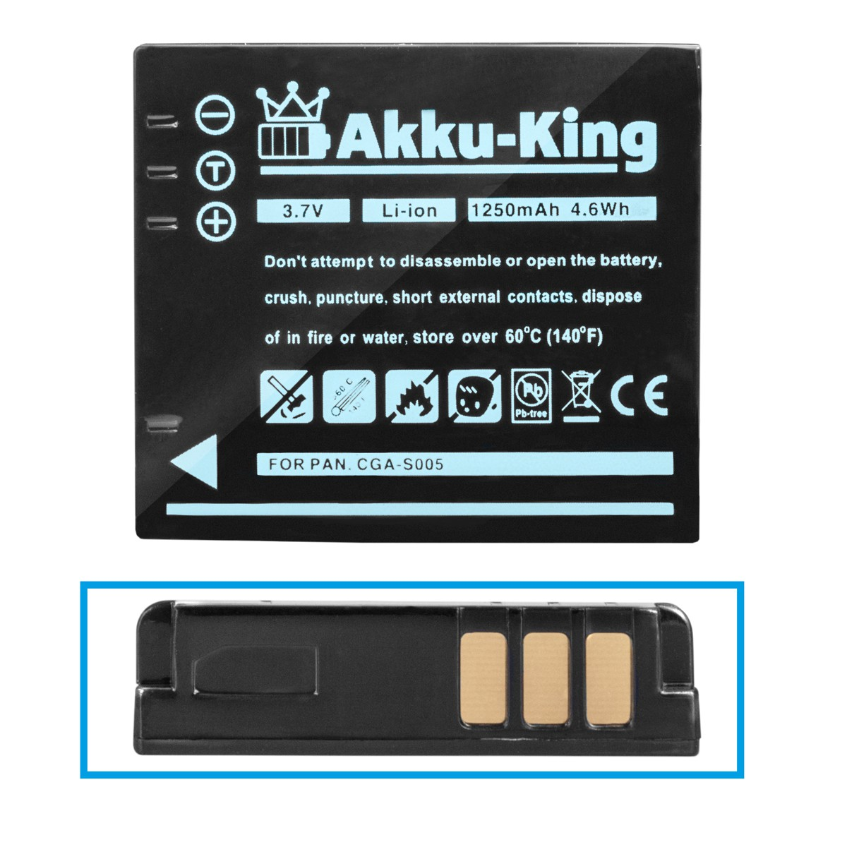 AKKU-KING Akku Leica Kamera-Akku, 3.7 BP-DC4 kompatibel Volt, 1250mAh Li-Ion mit
