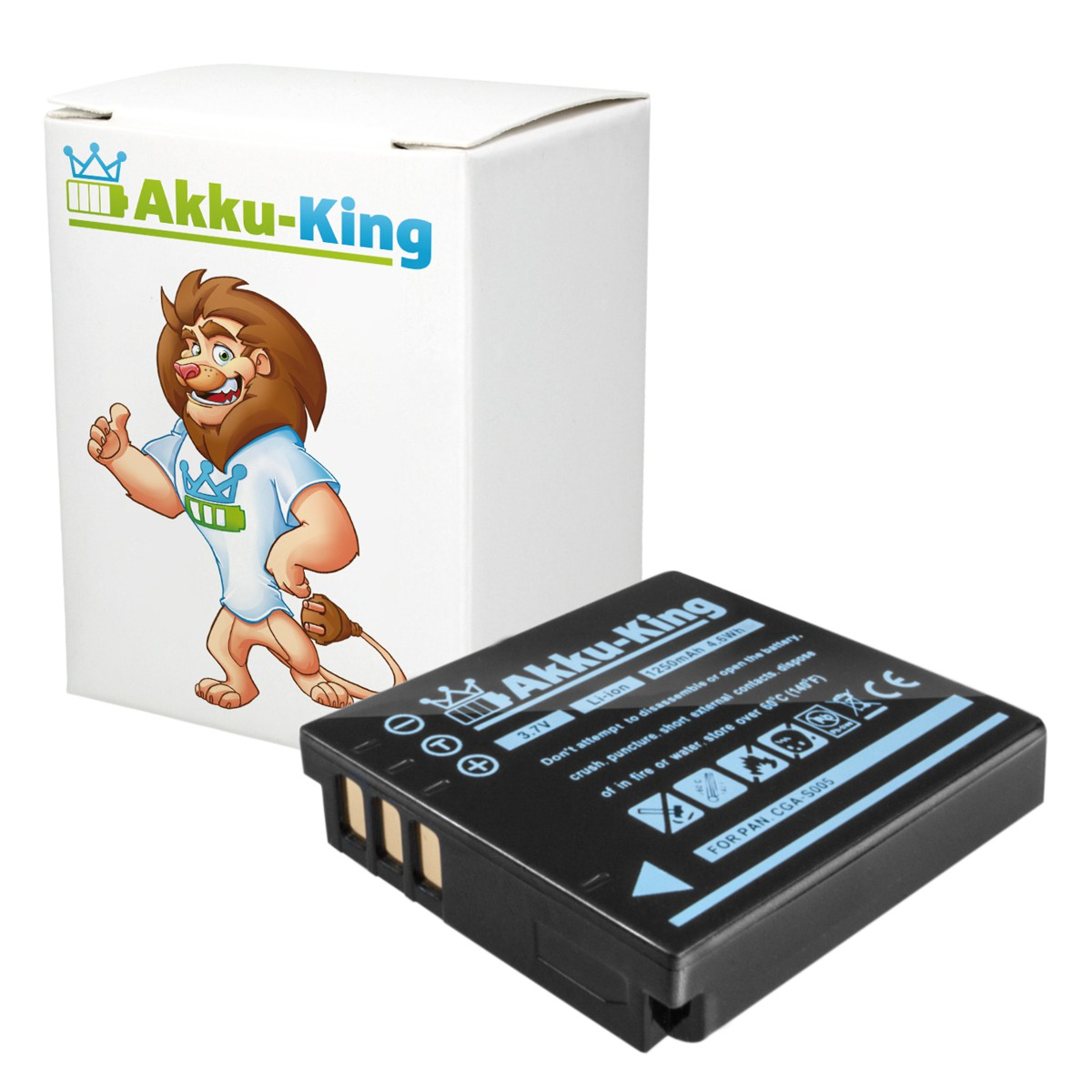 AKKU-KING Akku kompatibel mit Leica Volt, 1250mAh Kamera-Akku, BP-DC4 Li-Ion 3.7
