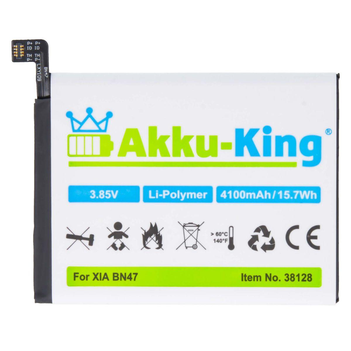AKKU-KING Akku kompatibel Li-Polymer mit BN47 3.85 Volt, 4100mAh Handy-Akku, Xiaomi
