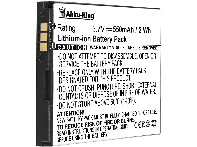 AKKU-KING Akku kompatibel mit Vodafone Li-Ion Li3707T42P3h463848 550mAh Handy-Akku, Volt, 3.7