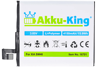 AKKU-KING Akku kompatibel mit Xiaomi BM46 Li-Polymer Handy-Akku, 3.85 Volt, 4150mAh