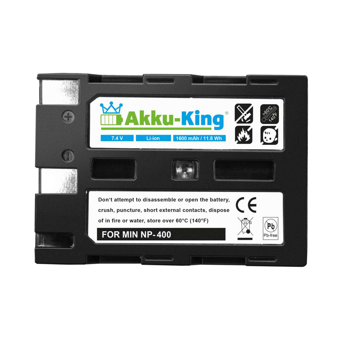 SLB-1674 Akku Li-Ion 1600mAh Volt, mit AKKU-KING Kamera-Akku, 7.4 kompatibel Samsung