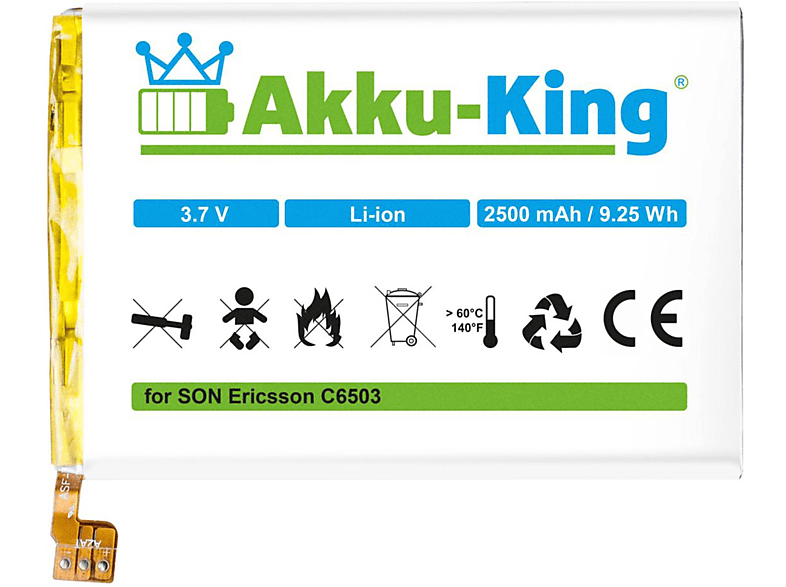 AKKU-KING Akku kompatibel mit Sony LIS1501ERPC Li-Ion Handy-Akku, 3.7 Volt, 2500mAh
