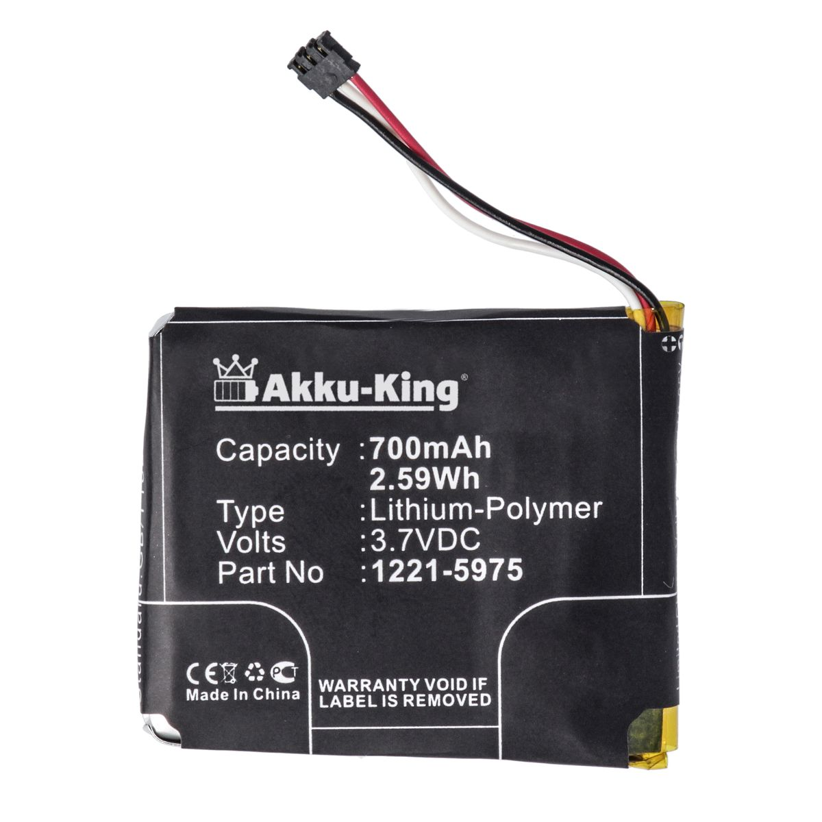 AKKU-KING Akku kompatibel 3.7 Sony-Ericsson Li-Polymer 1221-5975 700mAh Volt, mit Handy-Akku