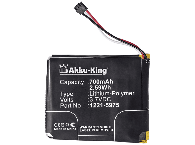 700mAh 1221-5975 kompatibel Handy-Akku, mit Li-Polymer Sony-Ericsson Volt, Akku AKKU-KING 3.7