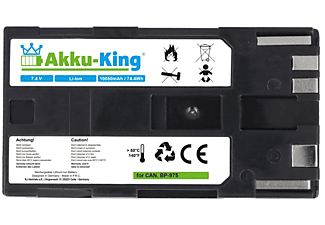 AKKU-KING Akku kompatibel mit Canon BP-975 Li-Ion Kamera-Akku, 7.4 Volt, 10050mAh