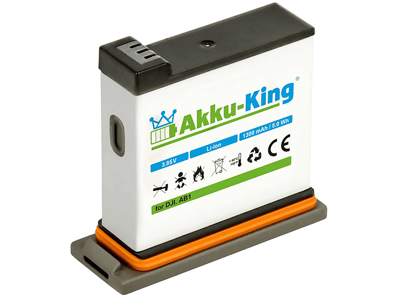AKKU-KING Akku kompatibel mit DJI AB1 P01 Li-Ion Kamera-Akku, 3.85 Volt, 1300mAh