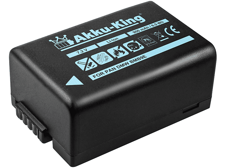 AKKU-KING Akku kompatibel mit Panasonic 7.2 DMW-BMB9E Volt, Li-Ion 900mAh Kamera-Akku