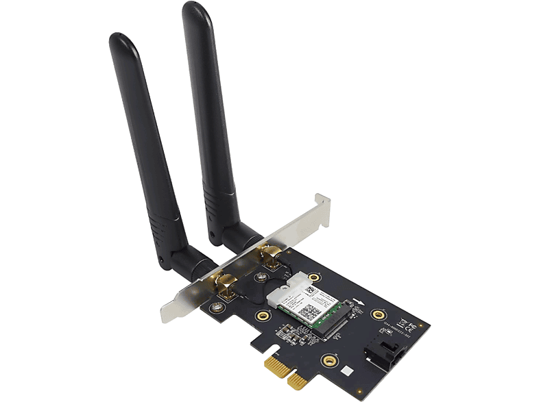 RIVET NETWORKS Killer Wi-Fi 6 AX1650 für Desktop PC - Dual Band, 2x2 Wi-Fi 6/11AX, Bluetooth 5.1 Wi-Fi PCIe Karte