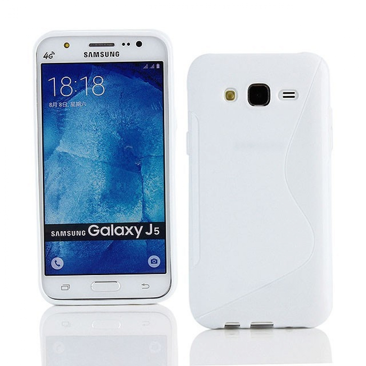 CASEONLINE (2015), S-Line Backcover, Galaxy Multicolor Weiß, J5 - Samsung,