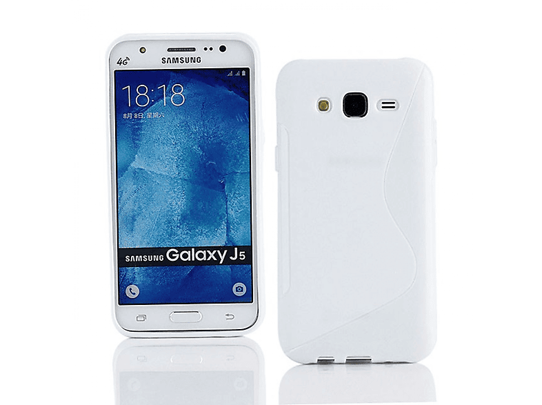 CASEONLINE S-Line - Weiß, Backcover, Samsung, Galaxy J5 (2015), Multicolor