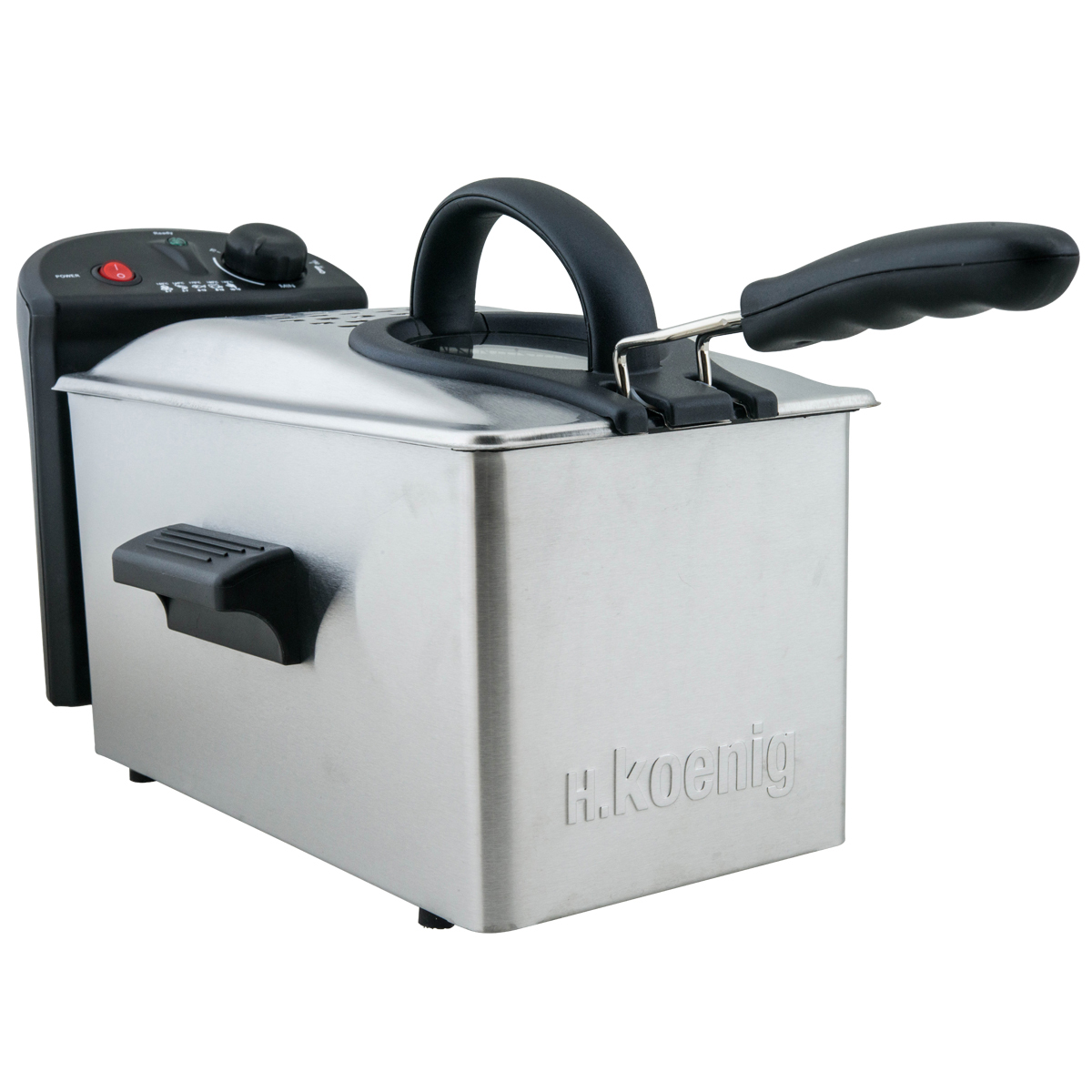 Freidora Eléctrica - DFX300 H.KOENIG, 2100 W, Plata