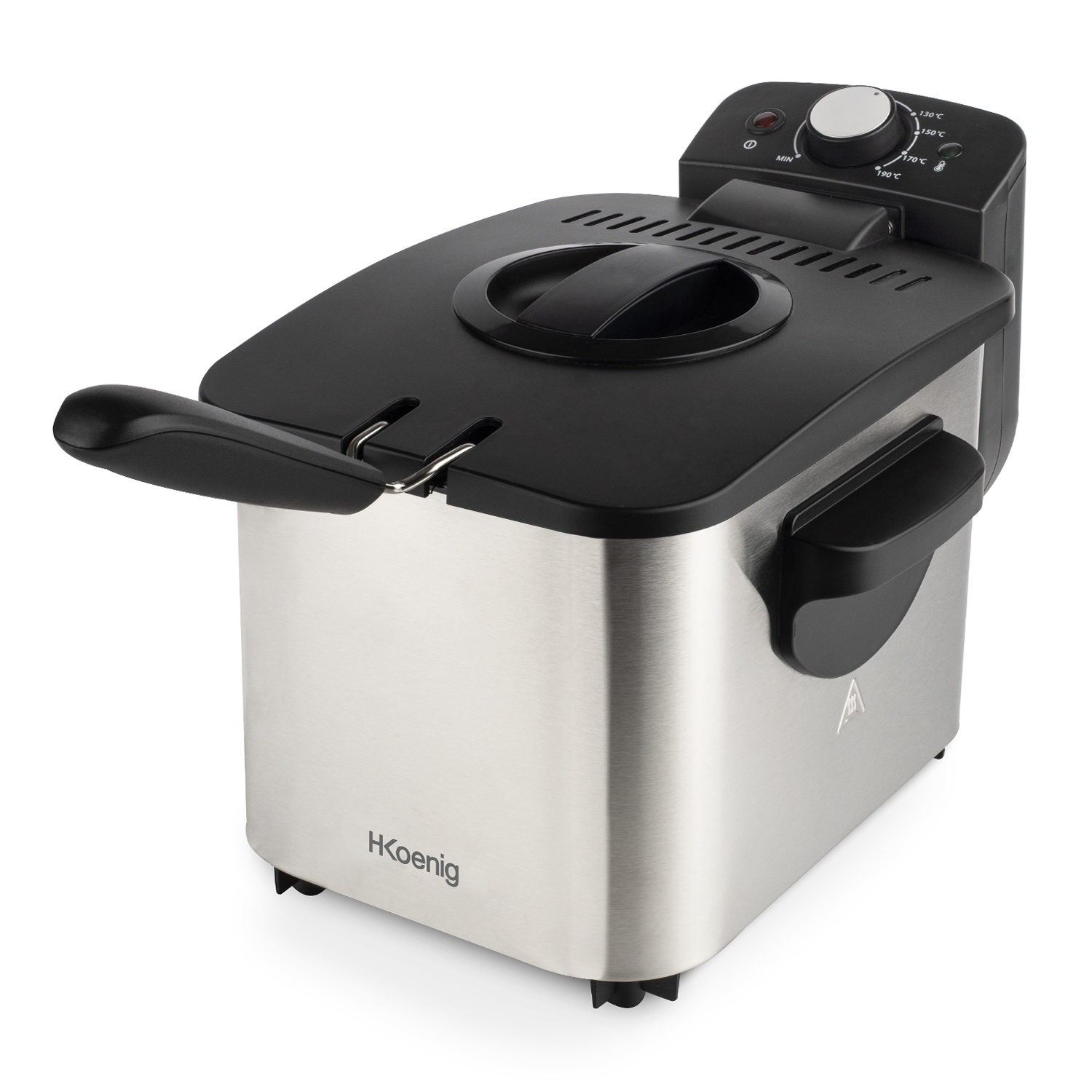Freidora Eléctrica - DFX500 H.KOENIG, 2200 W, Plata