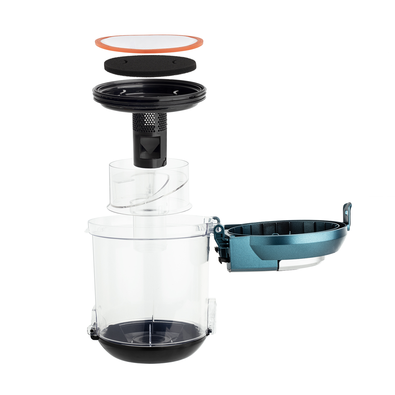 Elementy odkurzacza. Elementy odkurzacza ułożone do montażu.